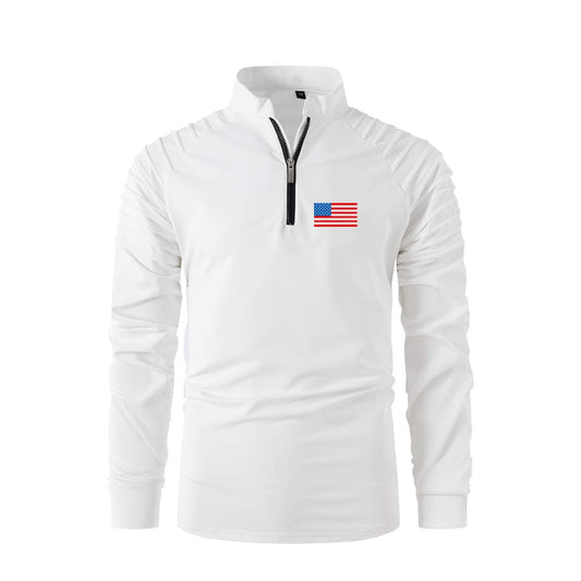 Men's Breathable and Cool Zipper-Neck Top