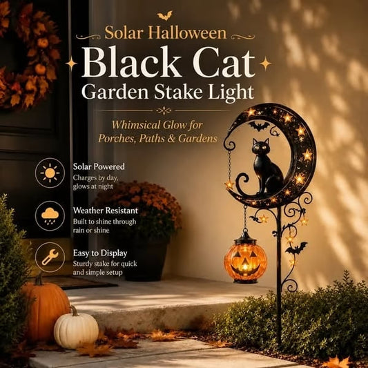 Halloween Early Bird Special Sale - Pumpkin Moon Garden Stake Light