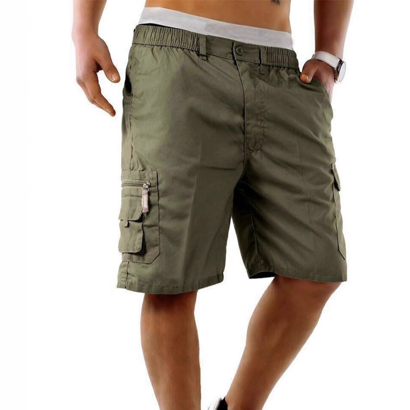 Men's Cargo Shorts β Elastic Waist, Multi-Pocket, Durable