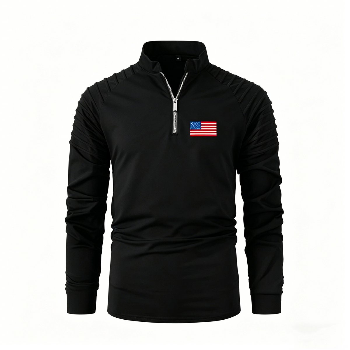 Men's Breathable and Cool Zipper-Neck Top