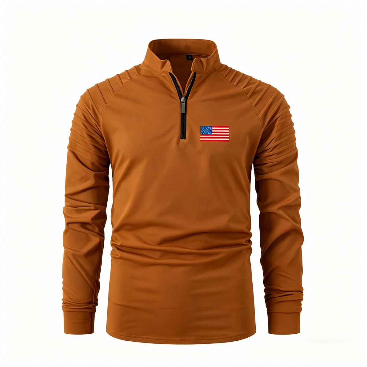 Men's Breathable and Cool Zipper-Neck Top