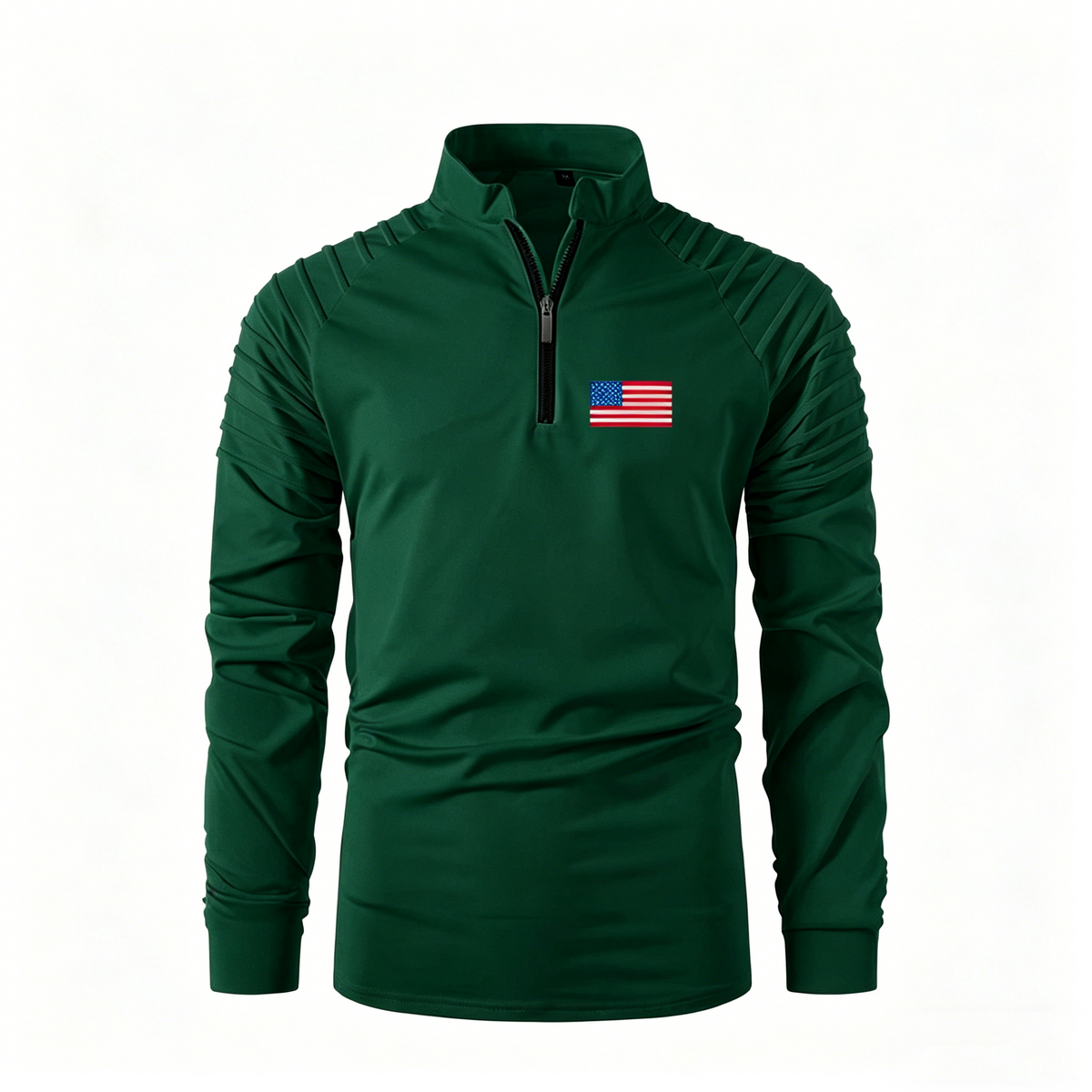 Men's Breathable and Cool Zipper-Neck Top