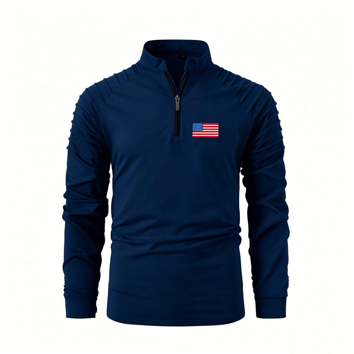 Men's Breathable and Cool Zipper-Neck Top